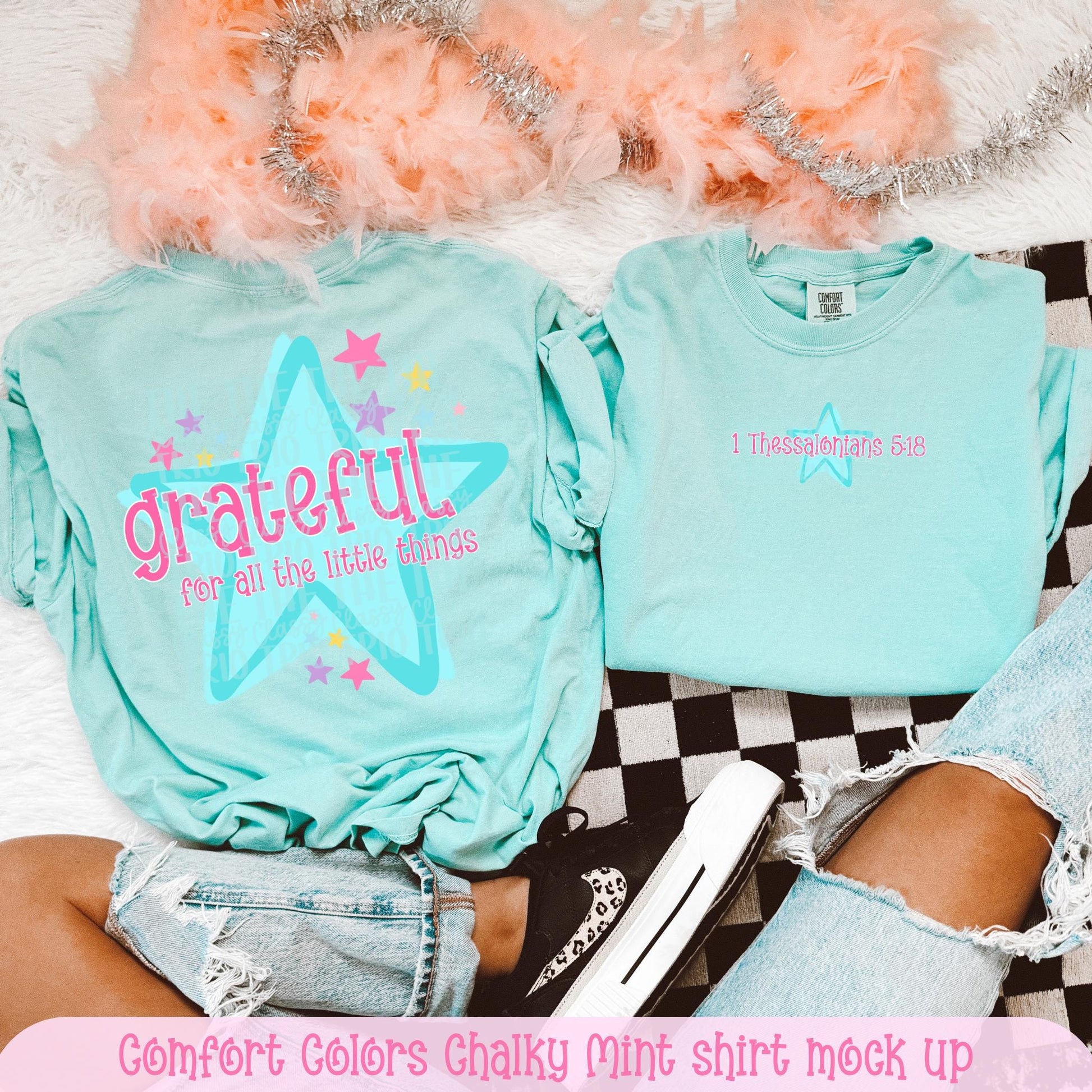 Grateful For The Little Things | Digital Design | PNG | Sublimation | Pastels | Christian Shirt Design | Trending | Original | Gift Idea