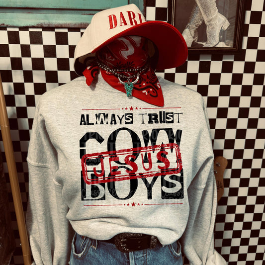 Always Trust Jesus | Digital Design | PNG | Sublimation | Cowboys | Christian Shirt Design | Trending | Original Designer | Gift Idea