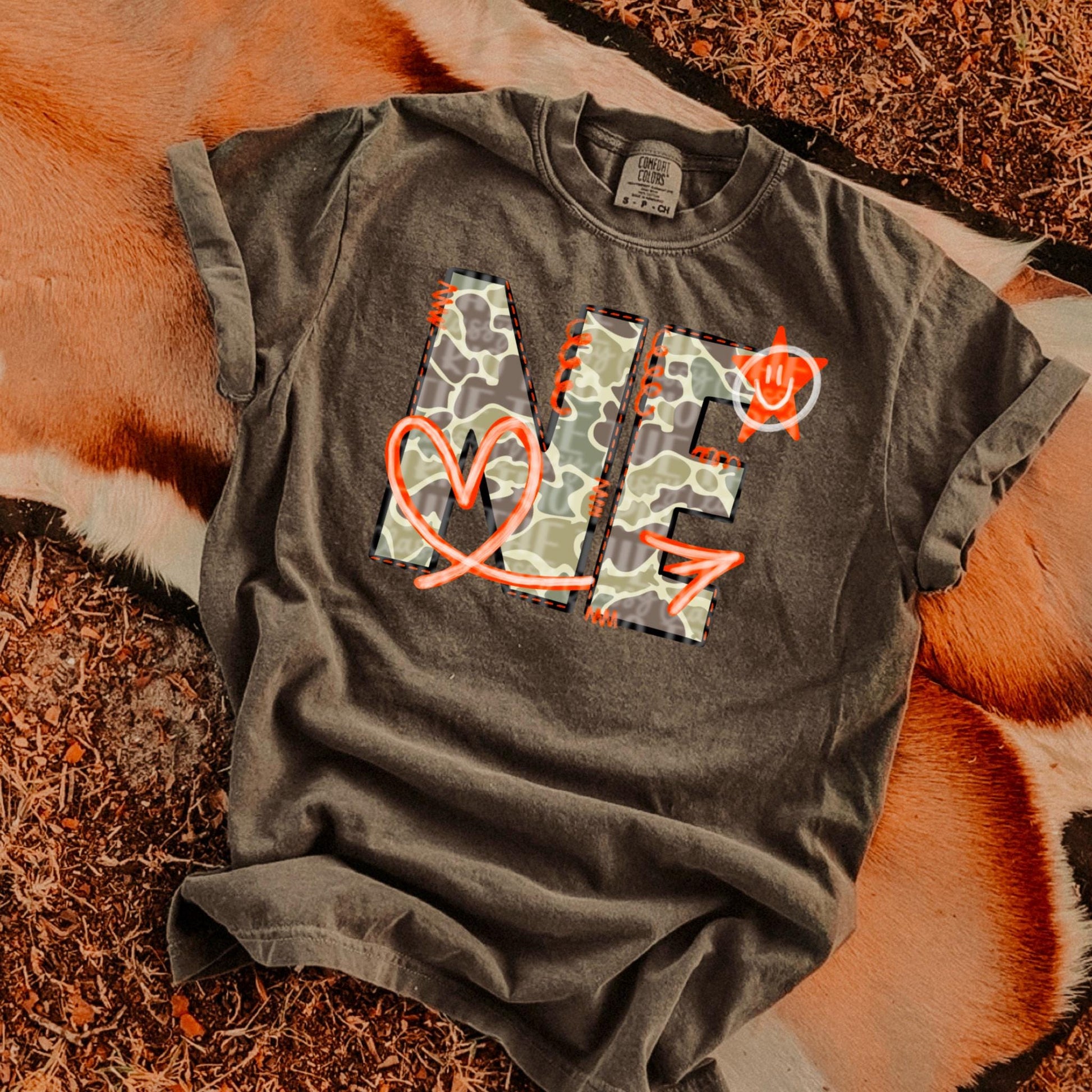 Nebraska Camo State Doodle: Digital PNG Design (Digital Download)