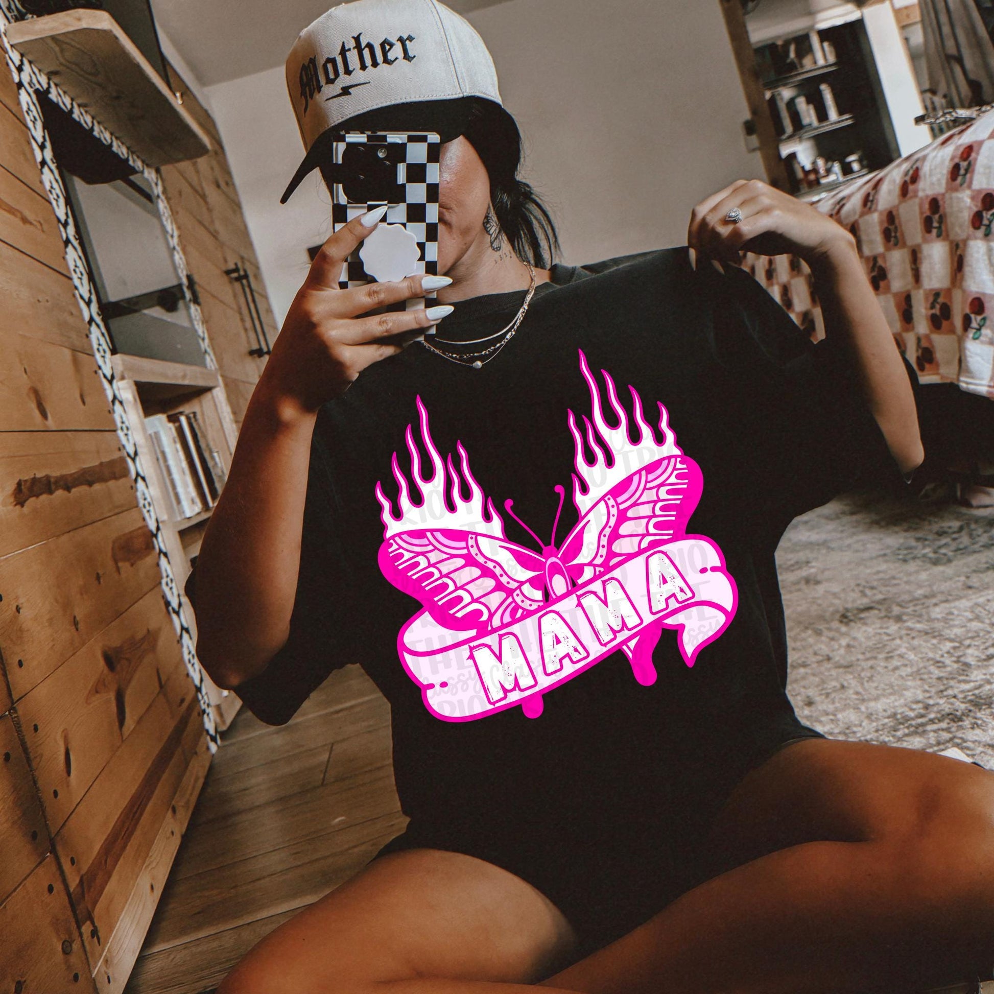 Mama Butterfly | Digital Design | PNG | Sublimation | Pink | Mama Shirt Design | Trending | Original | Gift Idea