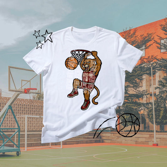 Cougars Basketball Grudge | Digital Design | PNG | Original Designer | Retro Shirt Design Trend | Vintage Chalk Distressed | School Mascot