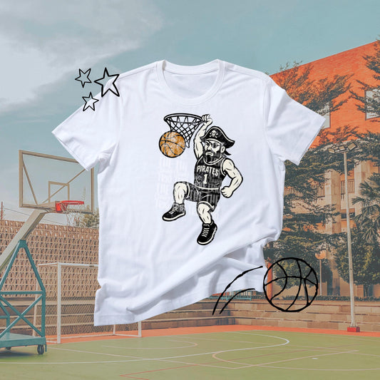Pirates Basketball Grudge | Digital Design | PNG | Original Designer | Retro Shirt Design Trend | Vintage Chalk Distressed | School Mascot