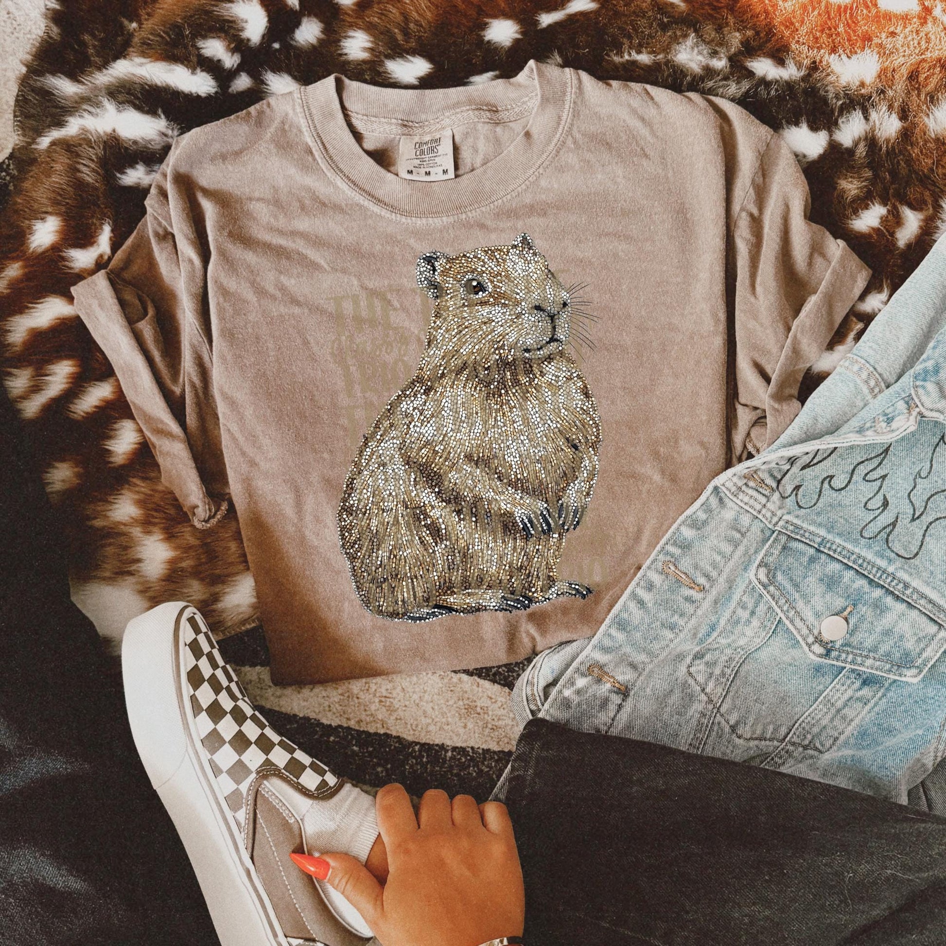 Faux Rhinestone Capybara | Instant Digital Design | PNG | Sublimation | DTF | Shirt Design