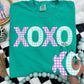 XOXO Valentine | Digital Design | PNG | Sublimation | Faux Embroidery | Plaid | Shirt Design | Kid and Adult Design | Trending