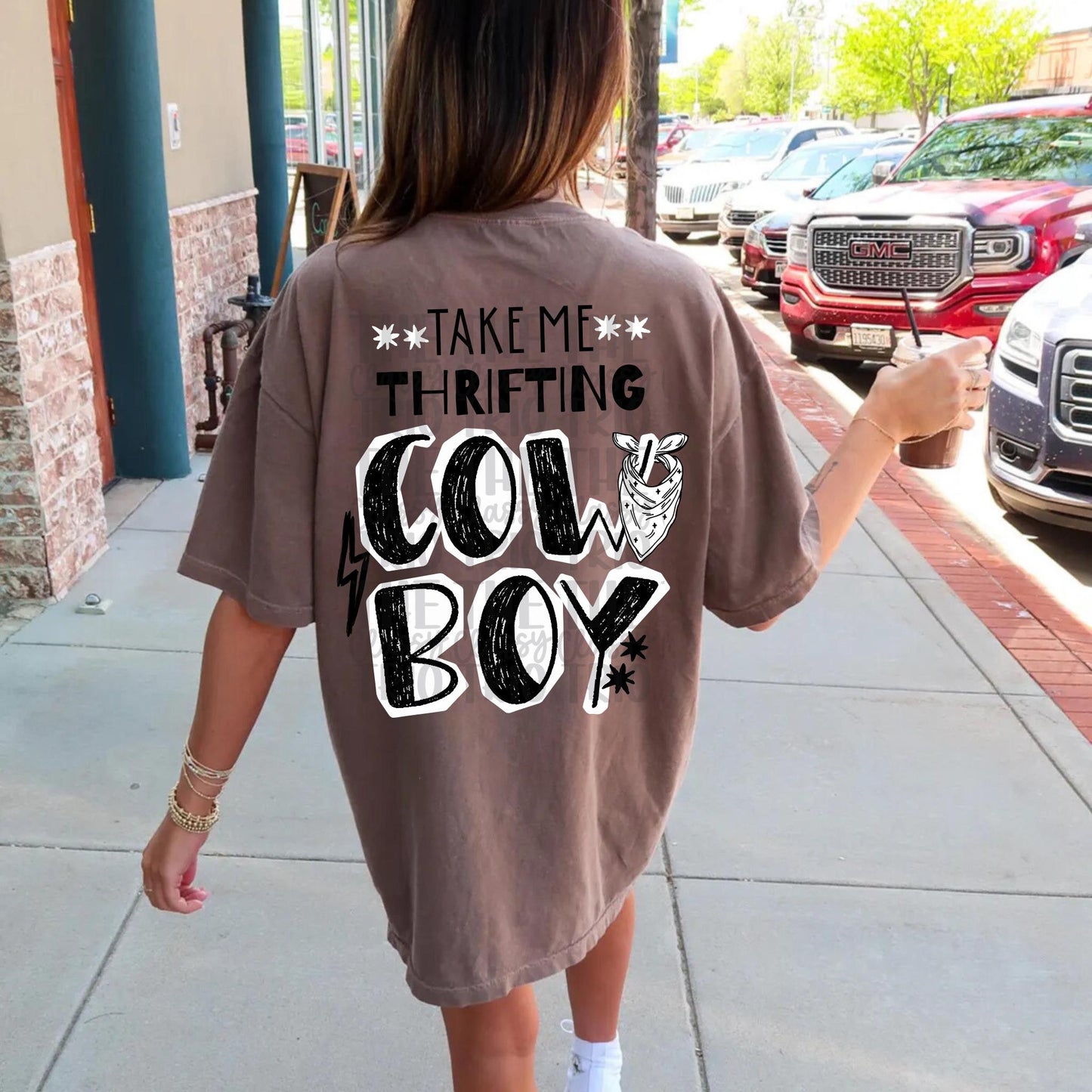 Take Me Thrifting Cowboy | Digital Design PNG | Sublimation | DTF Country Shirt Design | Trending