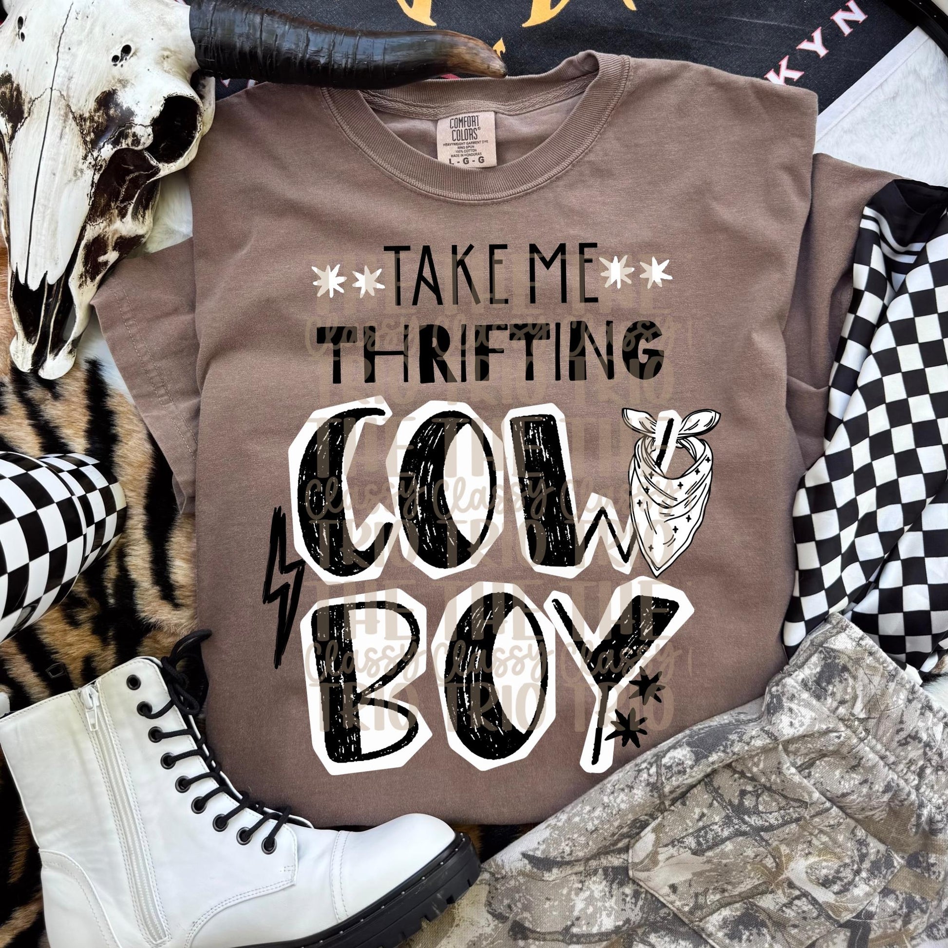 Take Me Thrifting Cowboy | Digital Design PNG | Sublimation | DTF Country Shirt Design | Trending