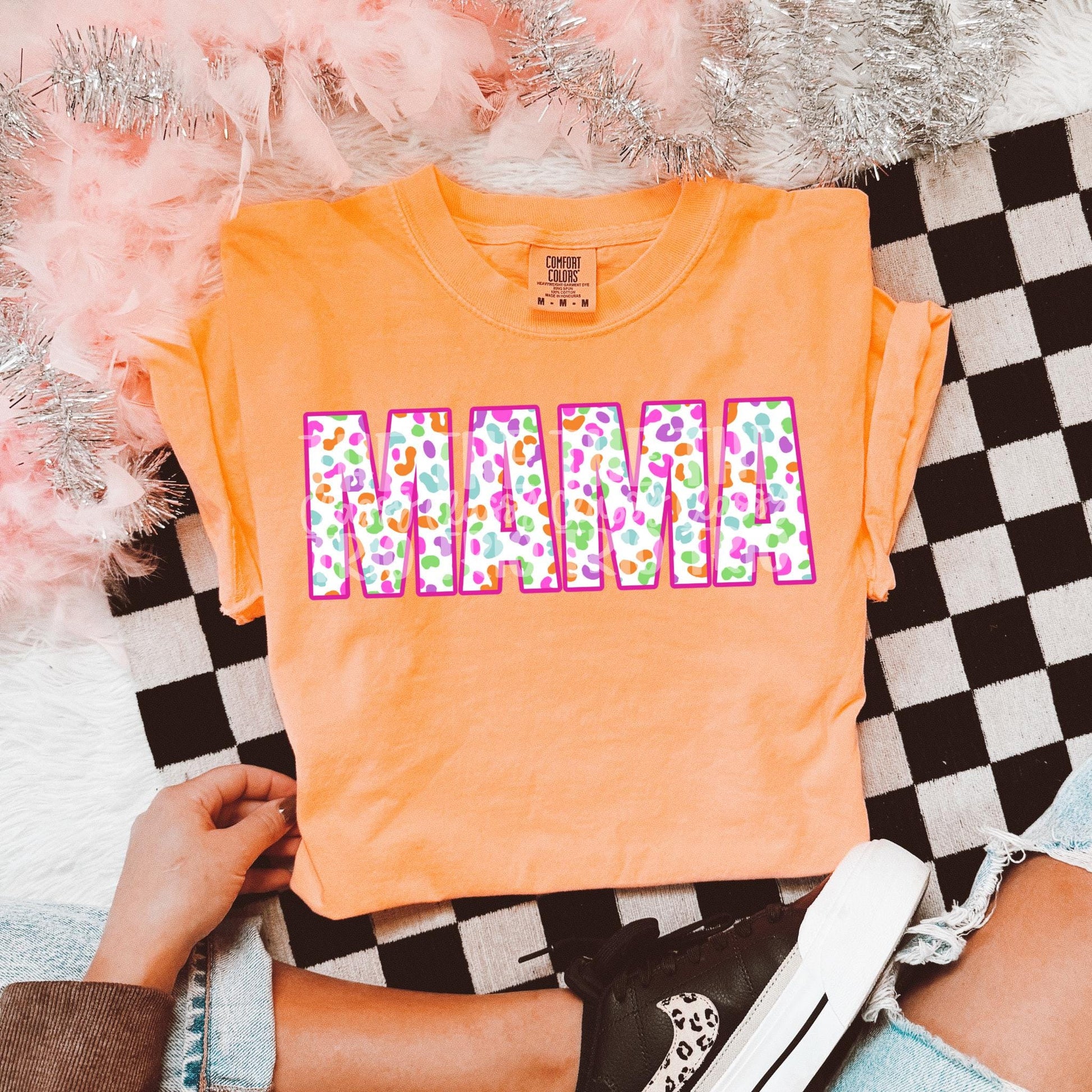 Mama Leopard Colorful | Digital Design | PNG | Valentines Day Shirt Design | Original Creator