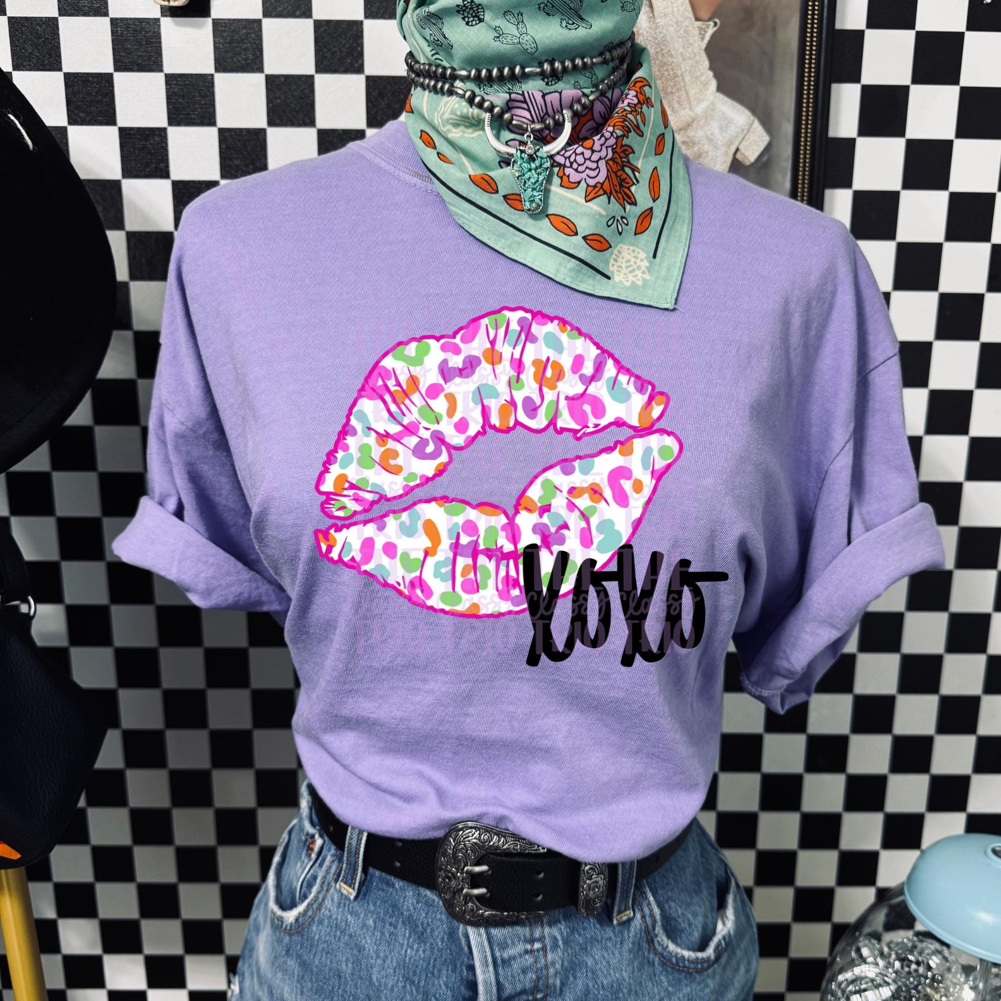 XOXO Leopard Lips Colorful | Digital Design | PNG | Valentines Day Shirt Design | Original Creator