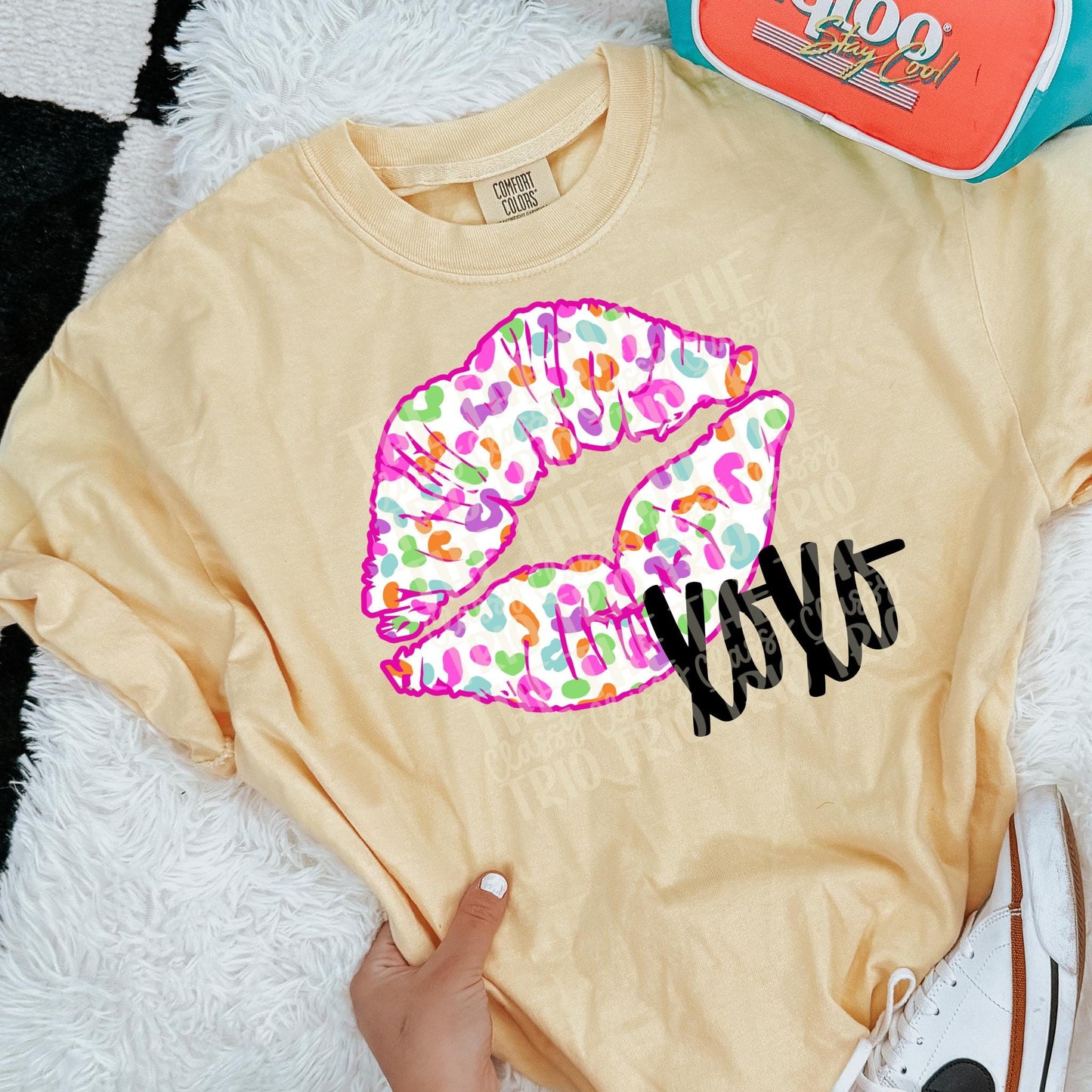 XOXO Leopard Lips Colorful | Digital Design | PNG | Valentines Day Shirt Design | Original Creator