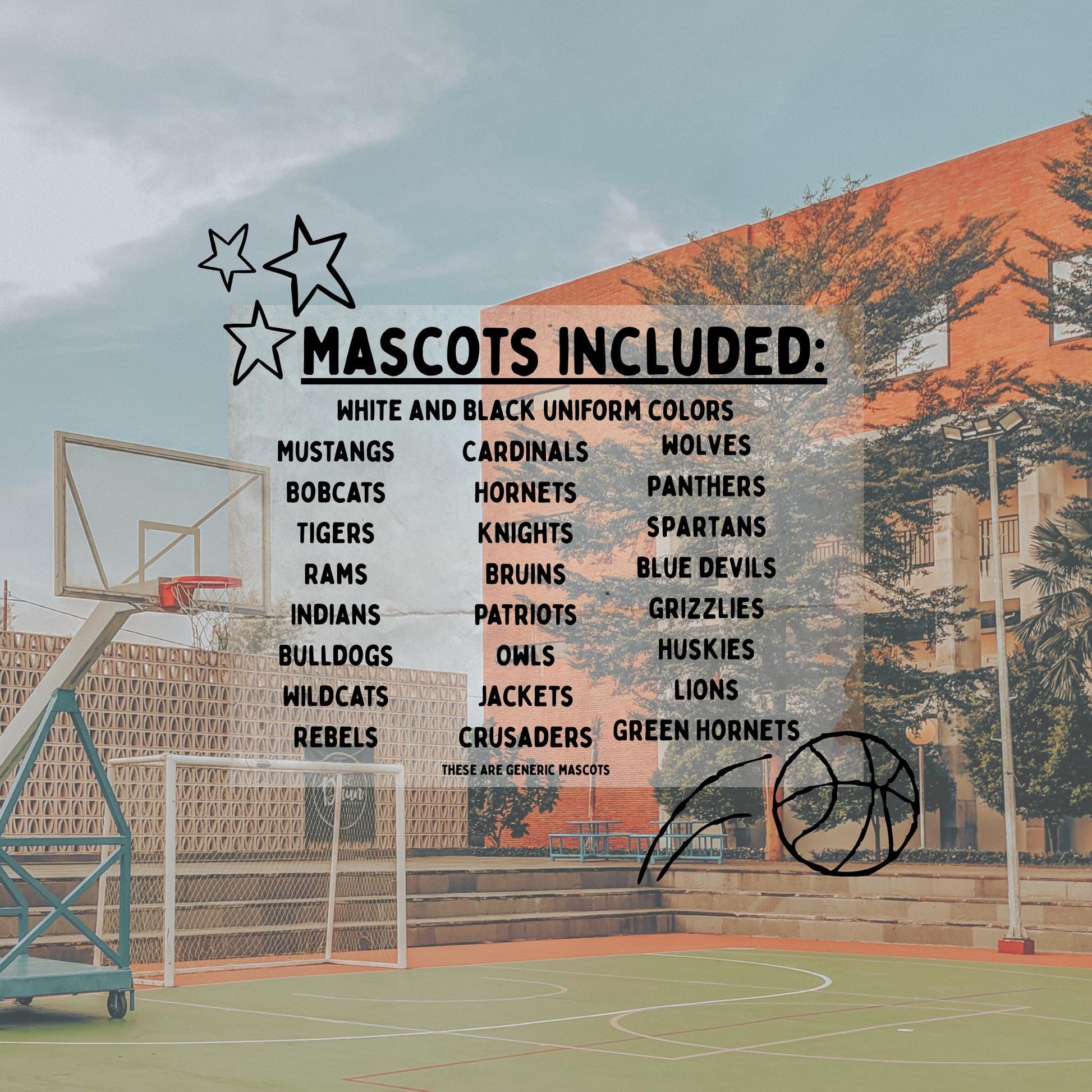 Vintage Basketball Bundle | Digital PNG | Sublimation | DTF | School Sports Team | Shirt Designs | Trending | Mascots | Original Creator