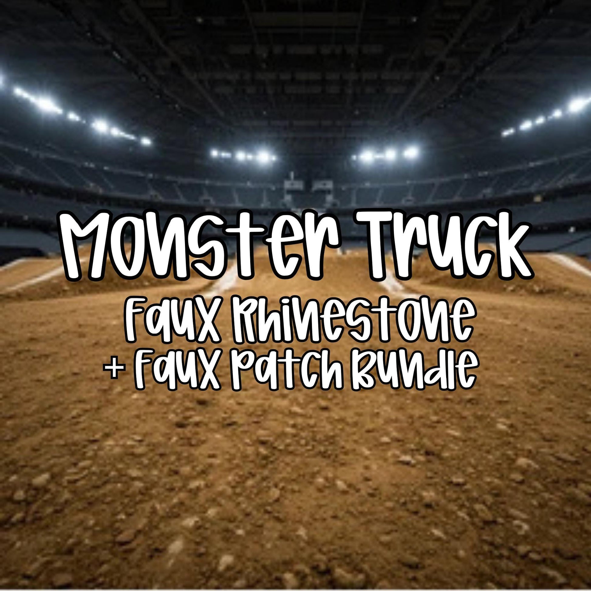 Faux Rhinestone Monster Truck Clip Art Bundle Digital Design PNG | Sublimation DTF Shirt Designs