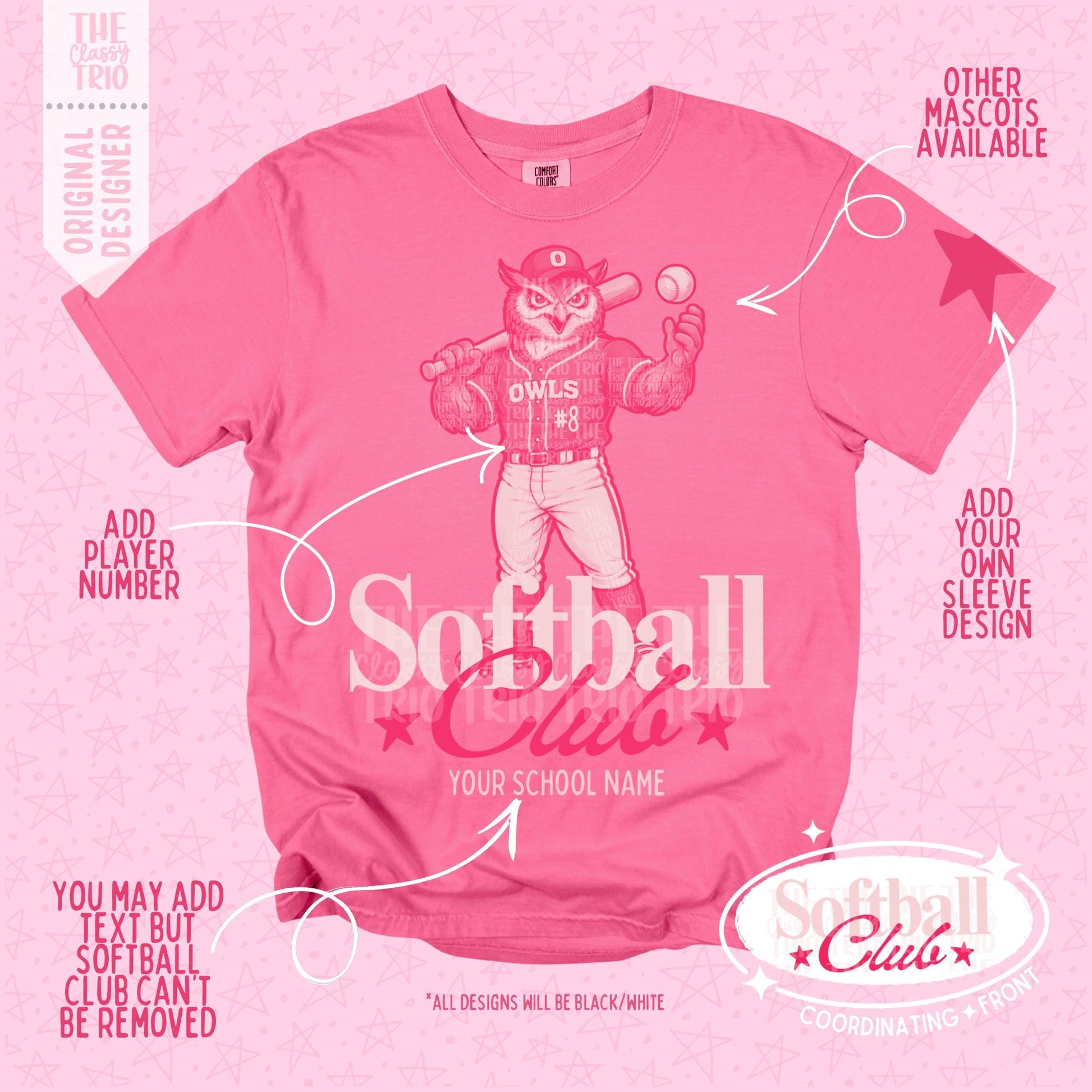 Baseball + Softball Club Bundle PNG Bundle | Sports Designs (Digital)