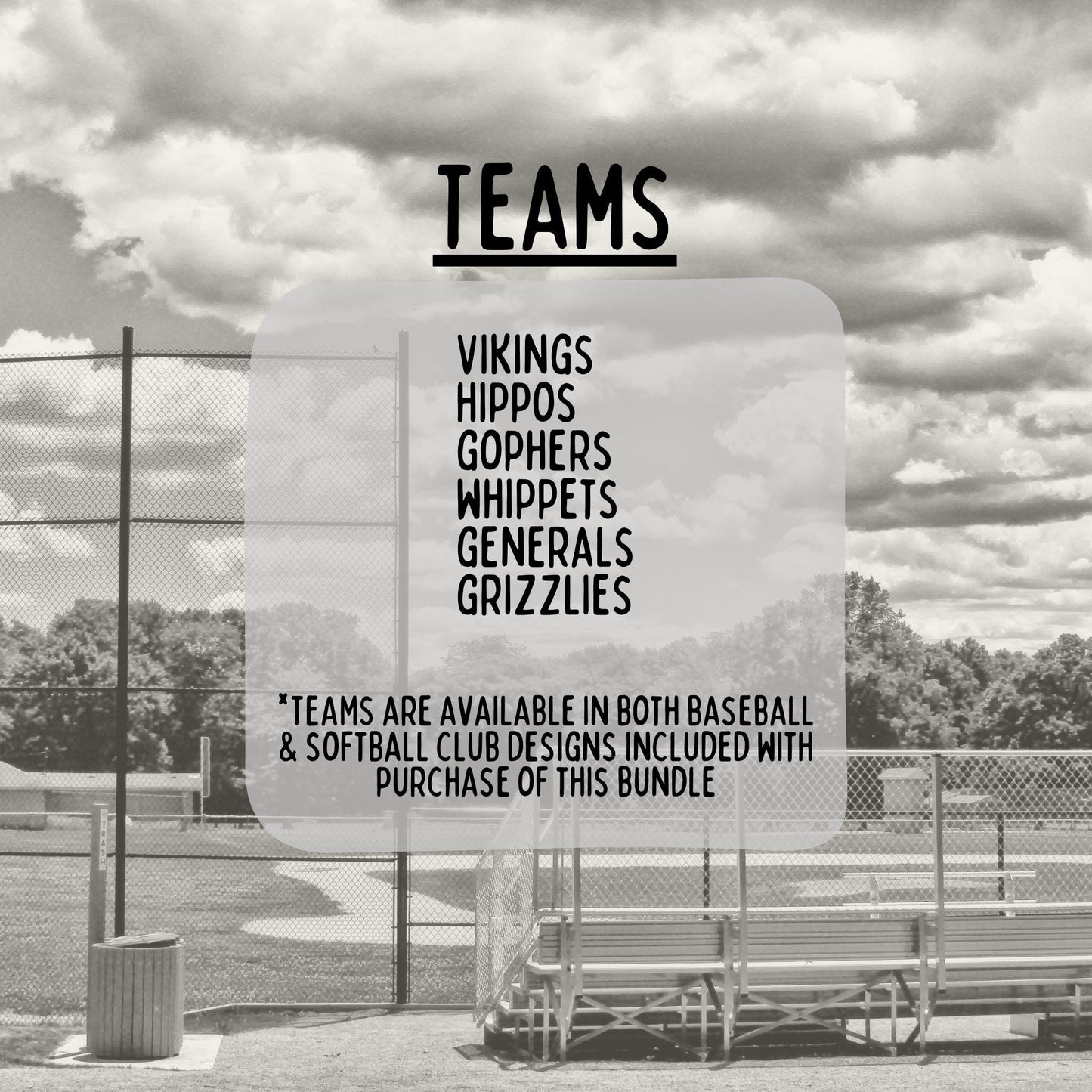 Baseball + Softball Club Bundle PNG Bundle | Sports Designs (Digital)