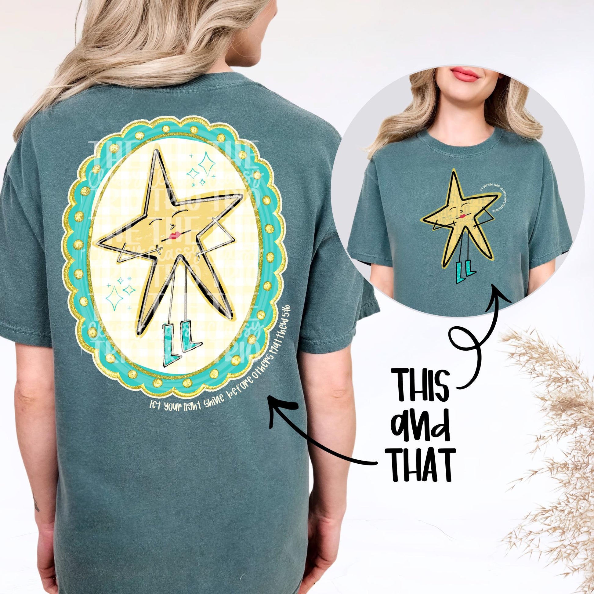 Let Your Light Shine Star PNG | Christian Doodle Design Original Desinger (Digital Download)