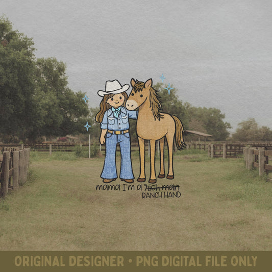 Ranch Hand Preppy Horse Doodle | Digital Design | PNG Retro Western | Country Trend Shirt