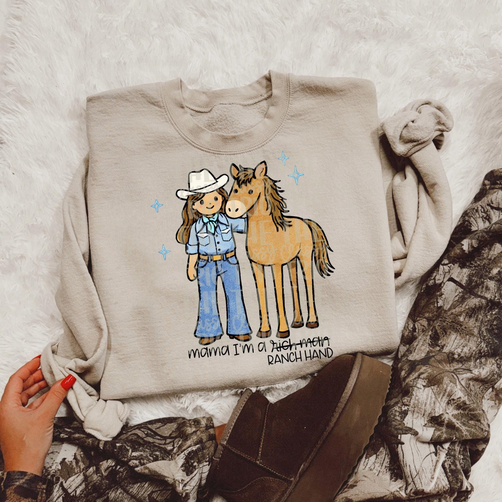 Ranch Hand Preppy Horse Doodle | Digital Design | PNG Retro Western | Country Trend Shirt