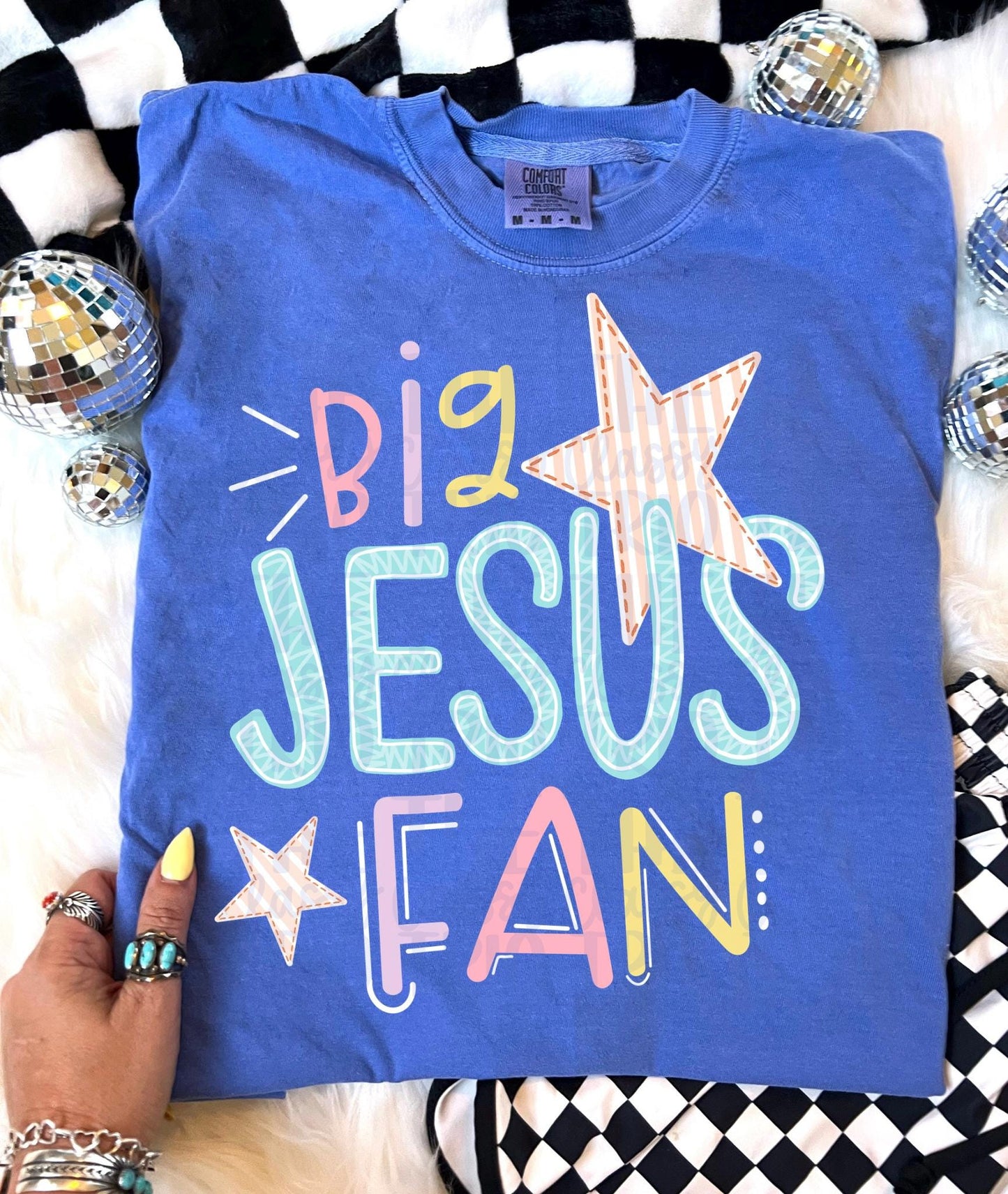 Big Jesus Fan Doodle Drawing Digital Design | PNG | Sublimation | Christian Design | Original Creator |
