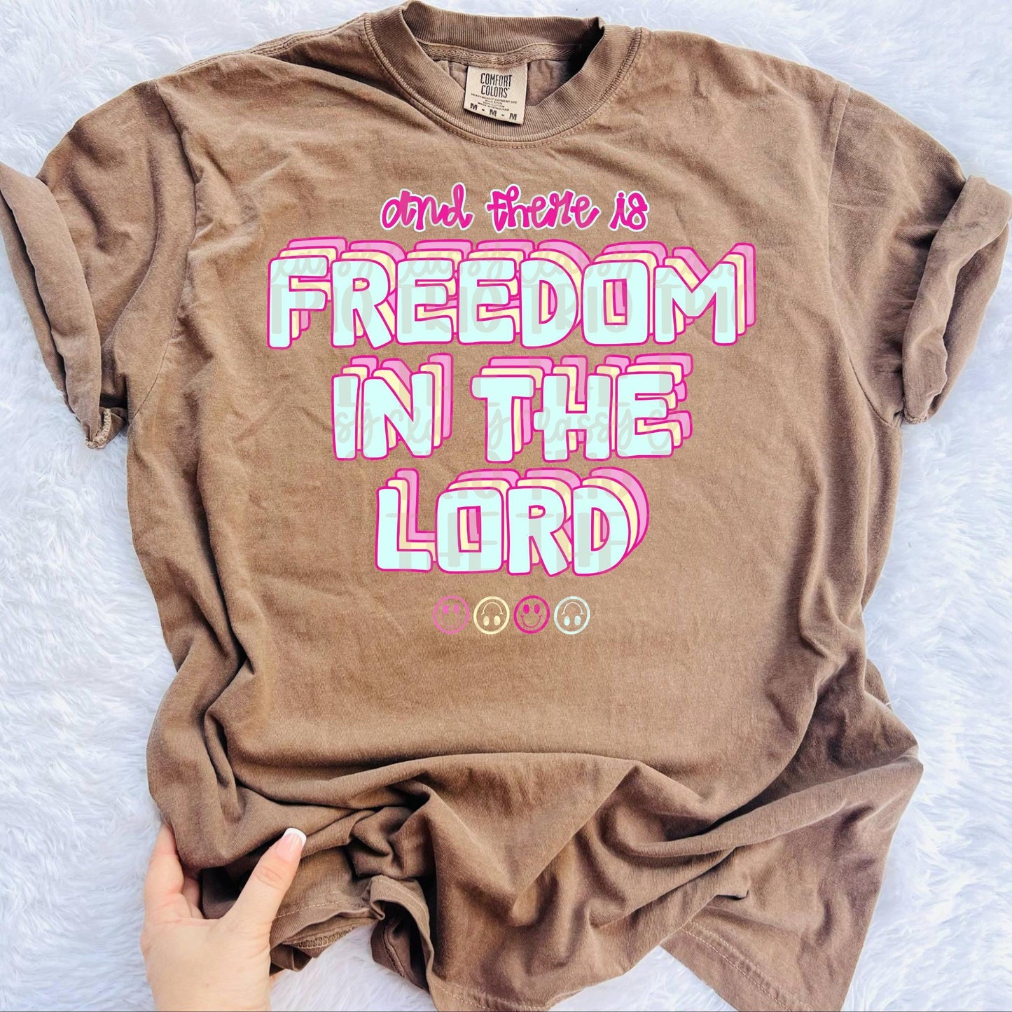 Freedom in the Lord Girly Colors PNG | Pastel Christian Design (Digital Download)