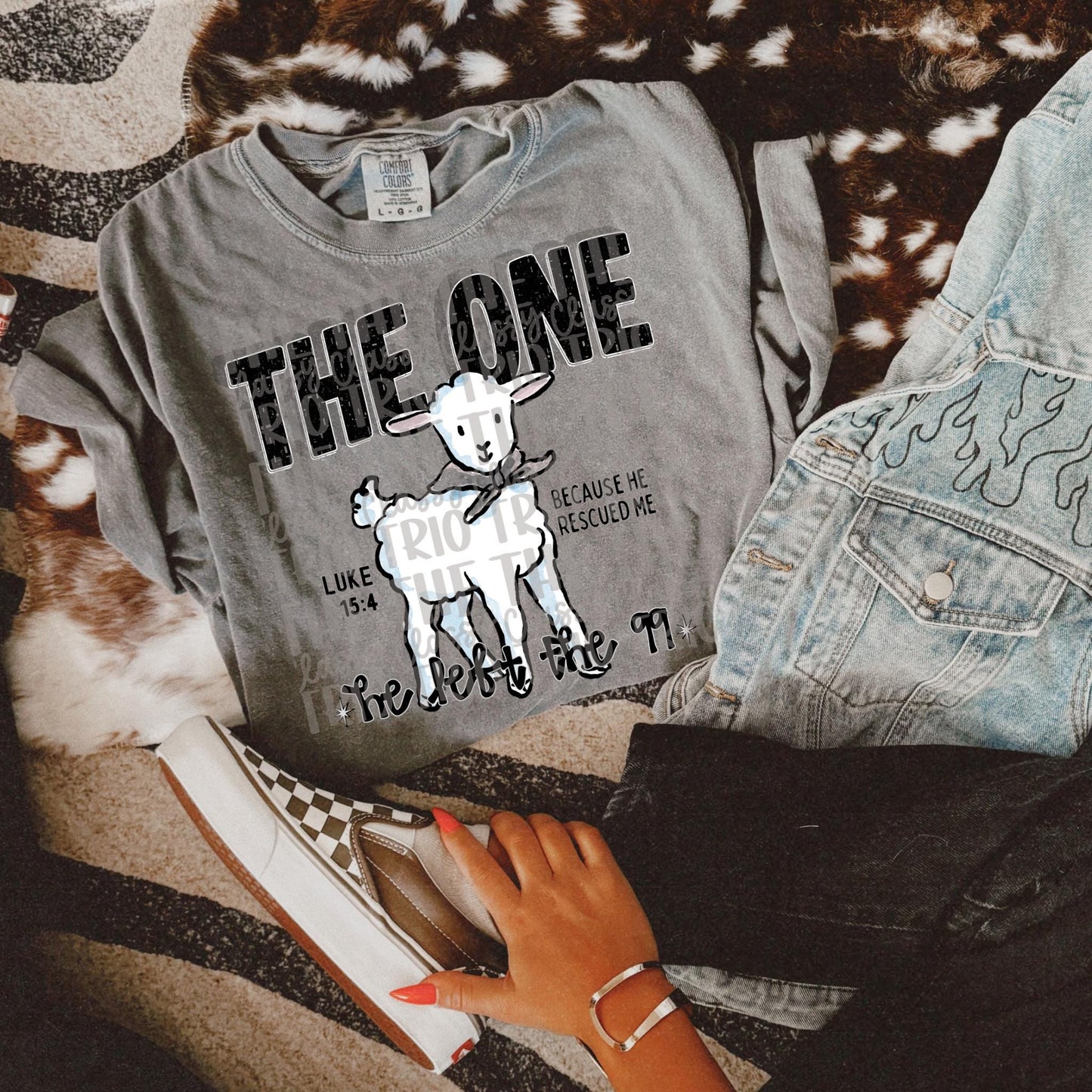 The One He Left the 99 Sheep PNG | Christian Doodle Design (Digital Download)
