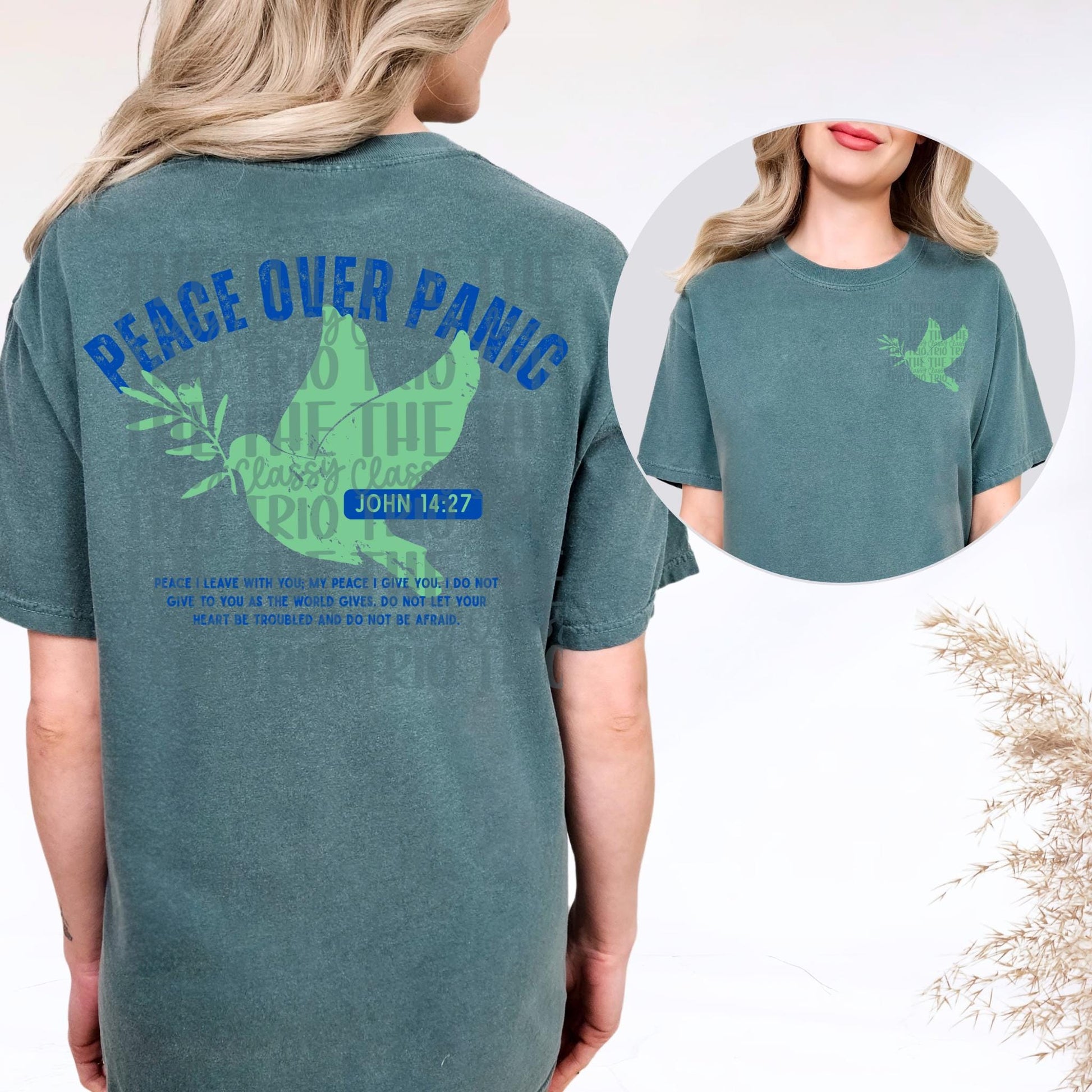 Peace Over Panic PNG | Christian Doodle Design (Digital Download)