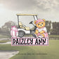 Golf Bear Girl Name Plate PNG | Original Designer (Digital Design) Kid Design