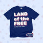Land of the Free Because of the Brave | Digital Design PNG Memorial Day 4th July Shirt Design | Original Creator