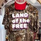 Land of the Free Because of the Brave | Digital Design PNG Memorial Day 4th July Shirt Design | Original Creator