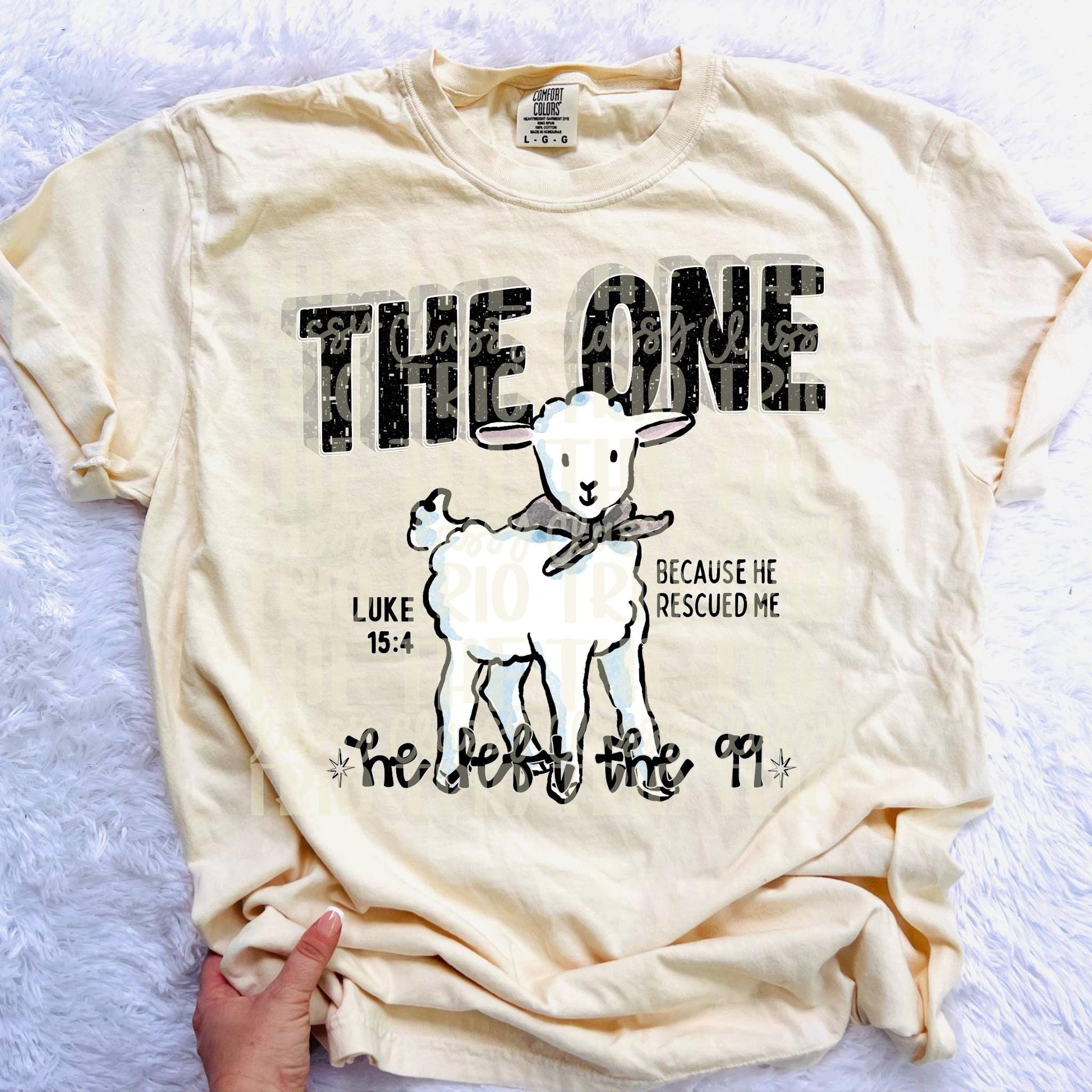 The One He Left the 99 Sheep PNG | Christian Doodle Design (Digital Download)
