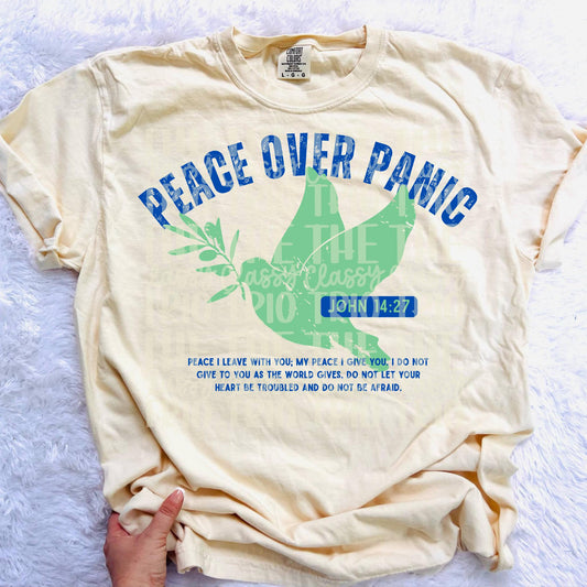 Peace Over Panic PNG | Christian Doodle Design (Digital Download)