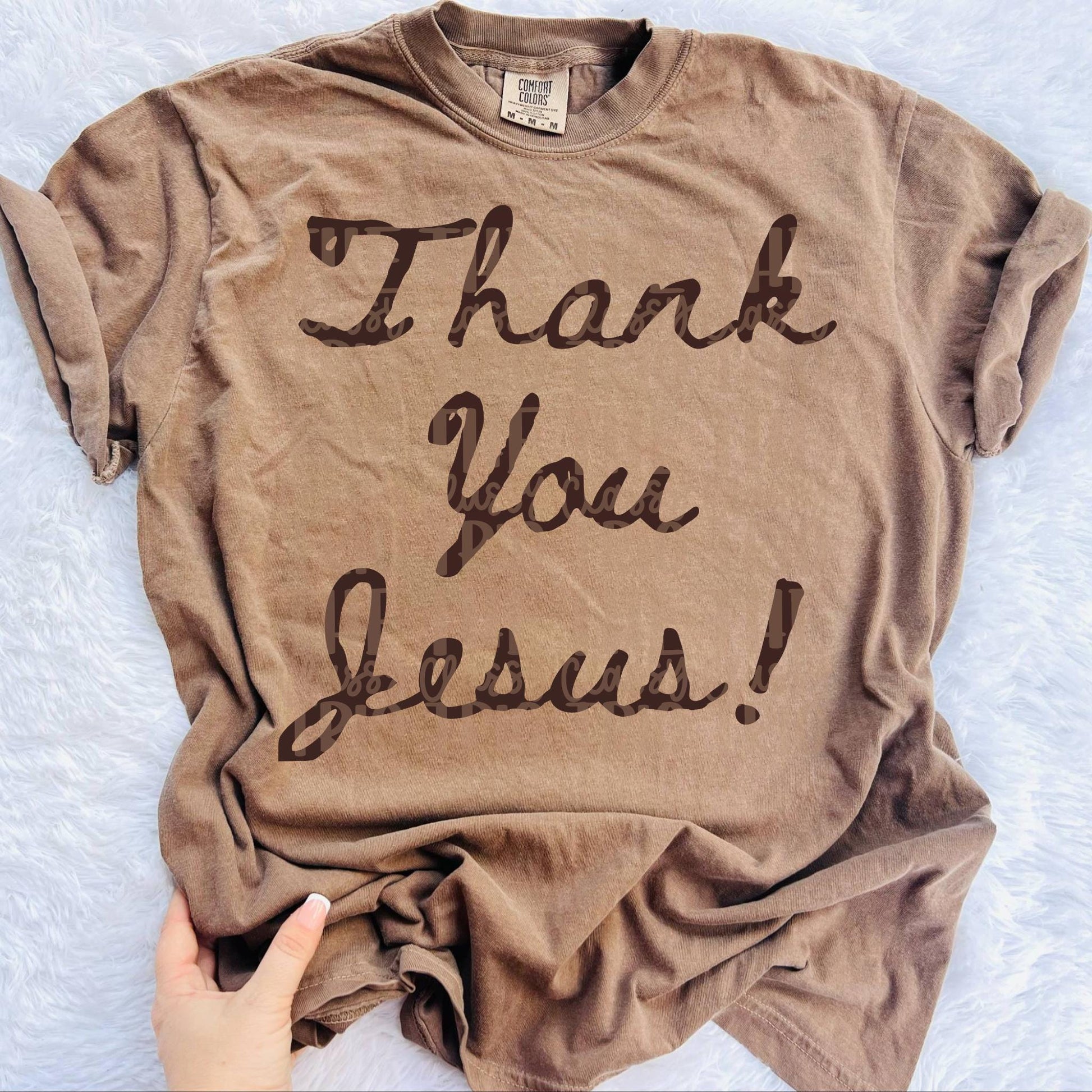 Thank You Jesus Digital PNG | Multiple Colors Faith T-Shirt Design (Digital Download)