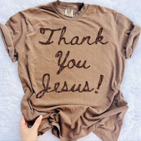 Thank You Jesus Digital PNG | Multiple Colors Faith T-Shirt Design (Digital Download)