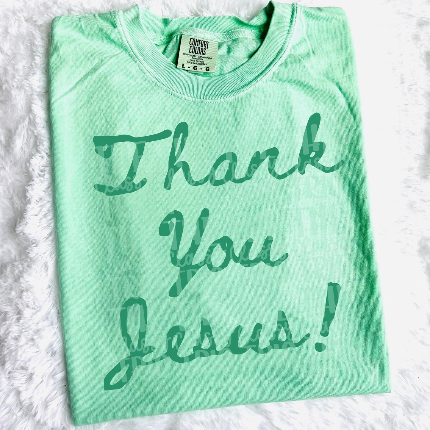 Thank You Jesus Digital PNG | Multiple Colors Faith T-Shirt Design (Digital Download)