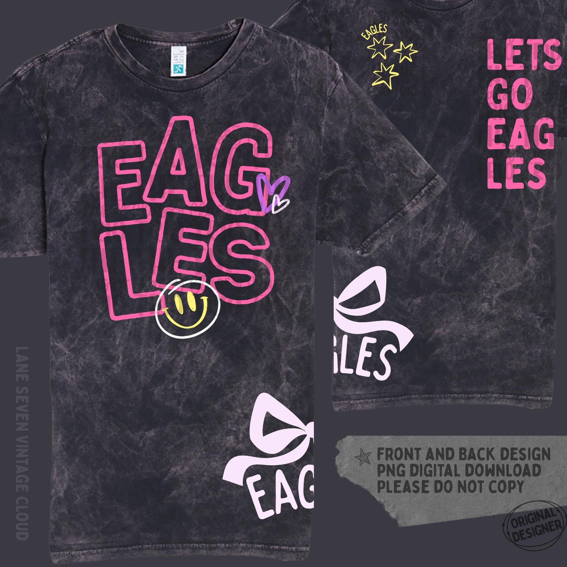 Eagles Doodle | Digital Design | PNG | Sublimation | Shirt Design | Trending | Original Designer | Gift Idea | Bow