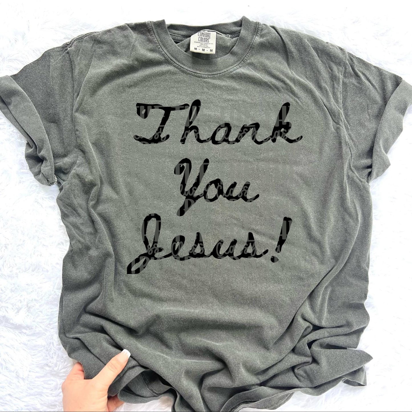 Thank You Jesus Digital PNG | Multiple Colors Faith T-Shirt Design (Digital Download)