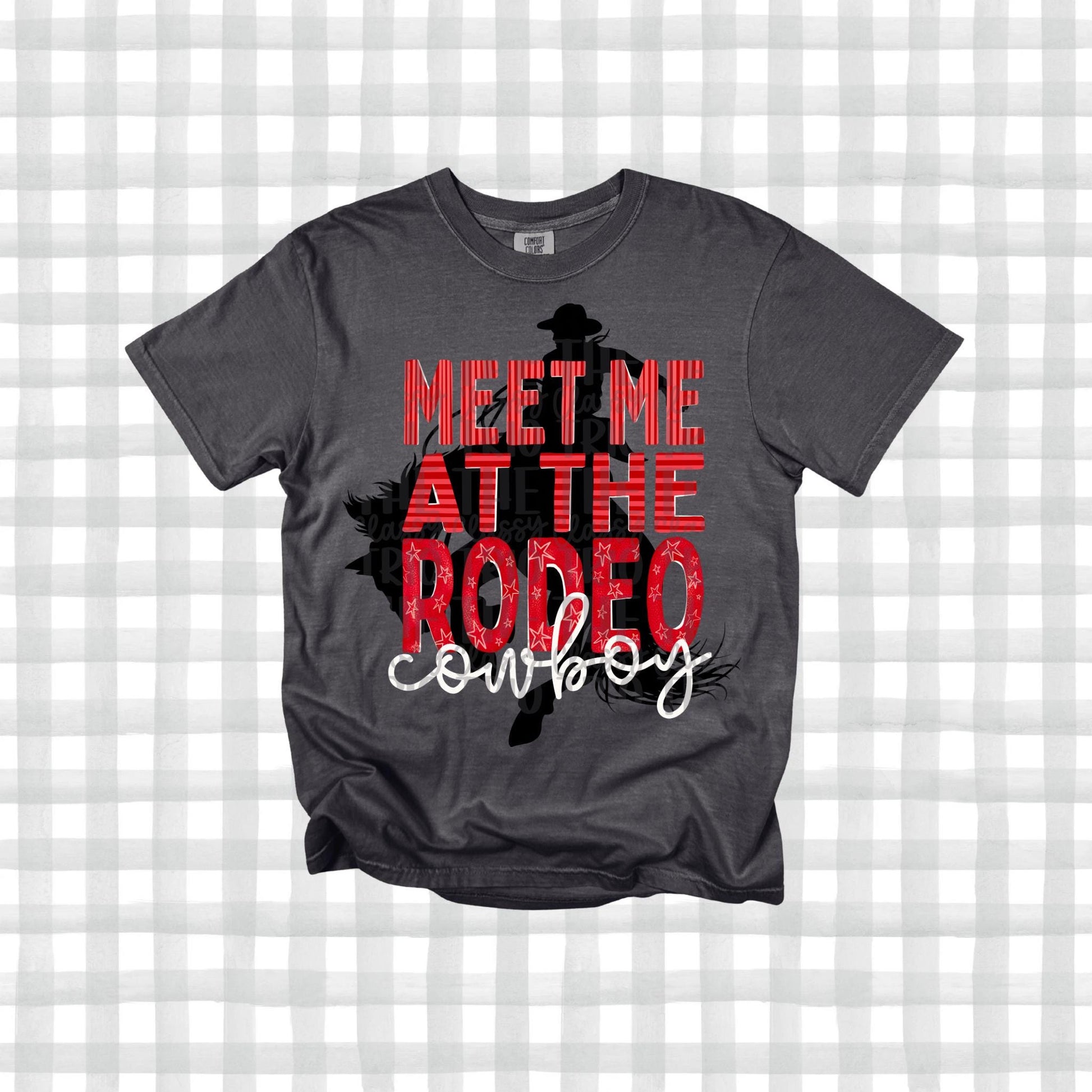 Meet Me At The Rodeo Cowboy | Digital Design | PNG | Girly Trendy | Retro Western | Country Rodeo Shirt