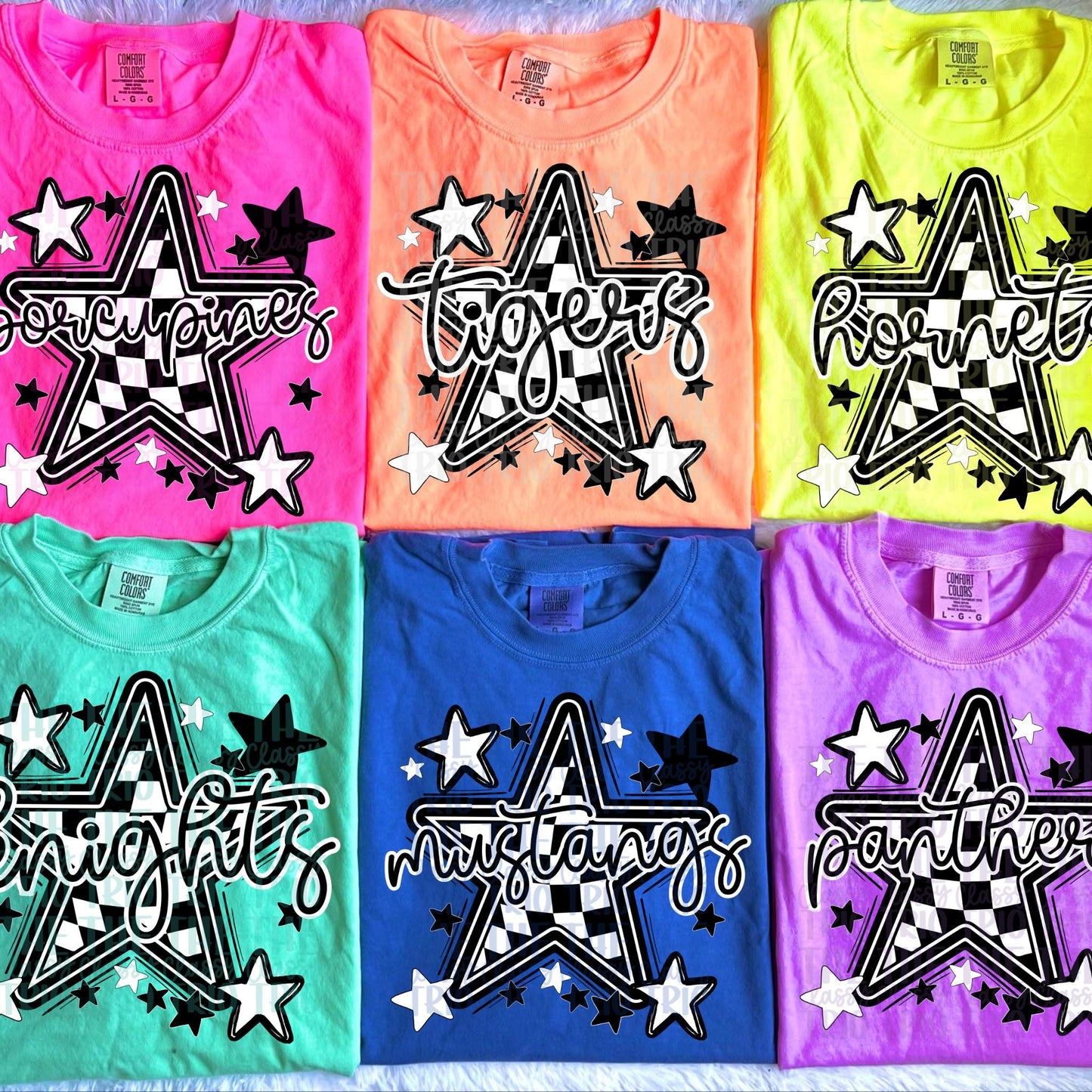 Checkered Star Mascot Bundle PNG | Sports Mom Coquette Design | Game Day Shirt PNG | Team Spirit Mascot | School Spirit Digital | Trendy