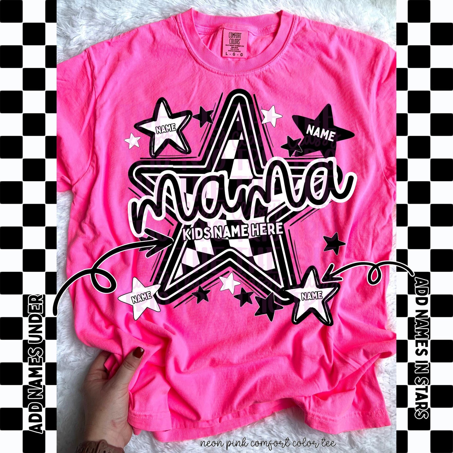 Checkered Star Occupation and Titles Bundle PNG | Mom Coquette Design | School Shirt PNG | Teacher | School Spirit Digital | Trendy