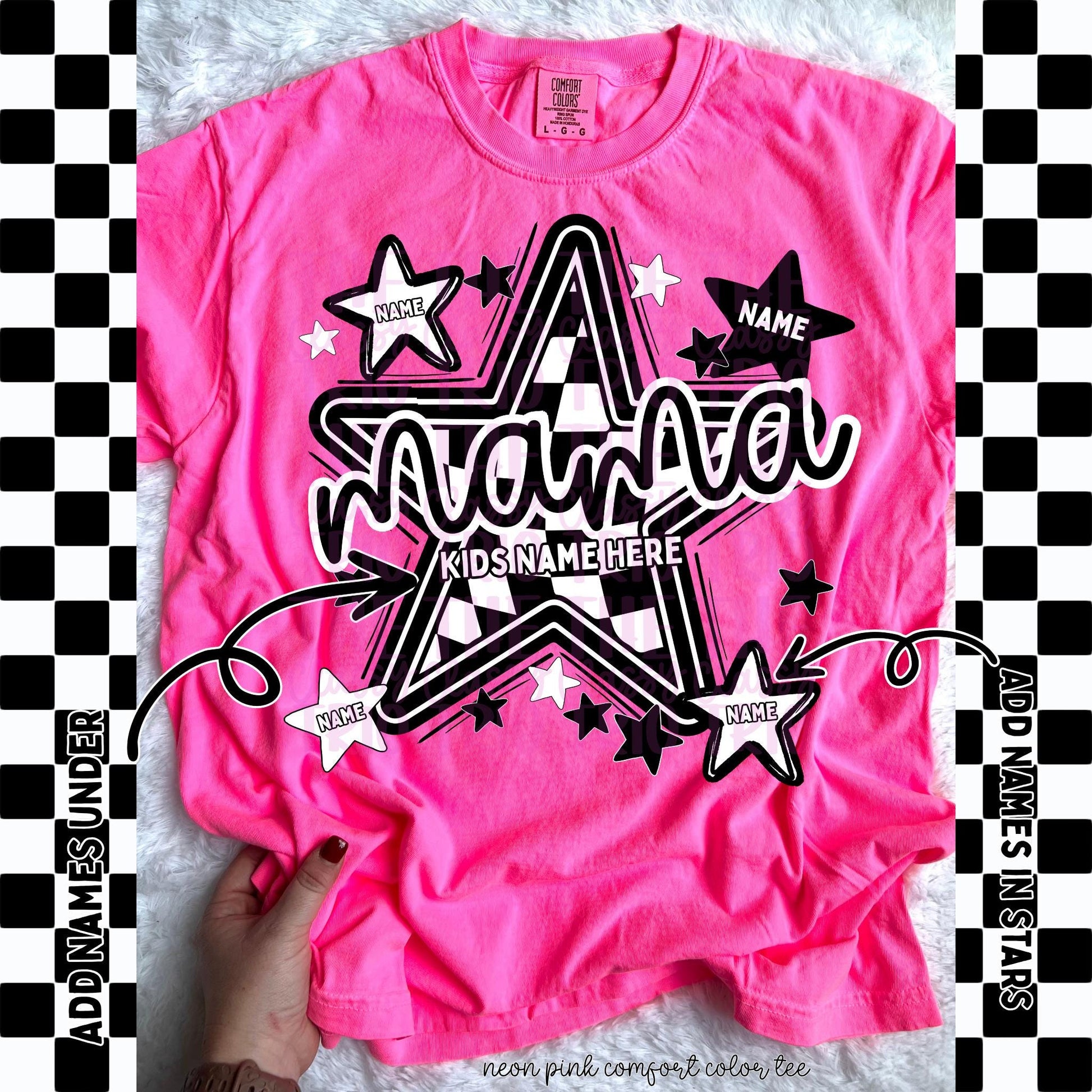 Checkered Star Occupation and Titles Bundle PNG | Mom Coquette Design | School Shirt PNG | Teacher | School Spirit Digital | Trendy