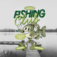 Bass Fishing Club PNG | Retro Lake Life Fish Mascot Shirt Design | Vintage Fishing Tee Graphic with Pocket Design Included | Trendy | Summer