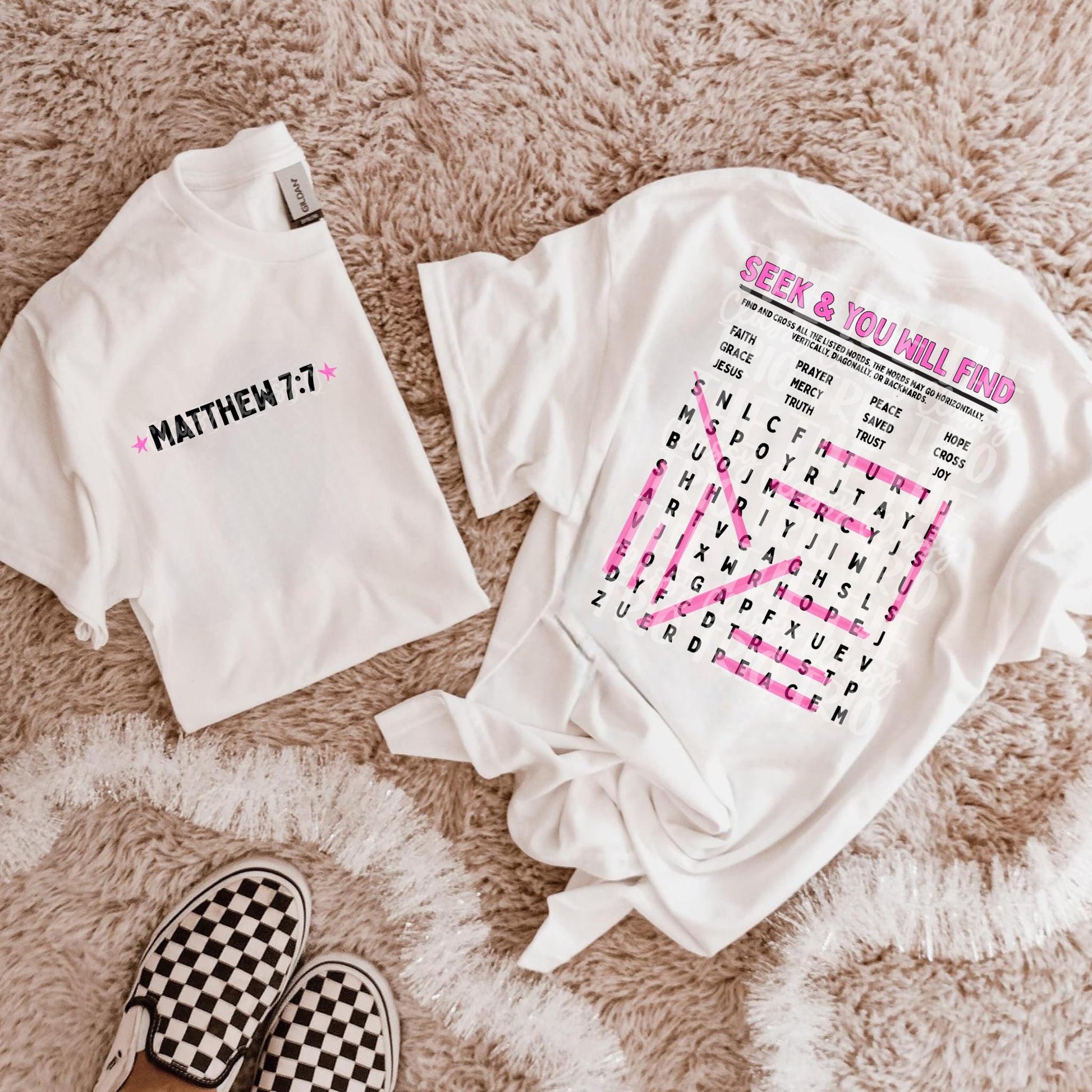 Seek and Find Word Search PNG | Christian Digital Design | Jesus, Bible Verse, Trendy, Church Shirt, Front Back, Trending (Digital Download)