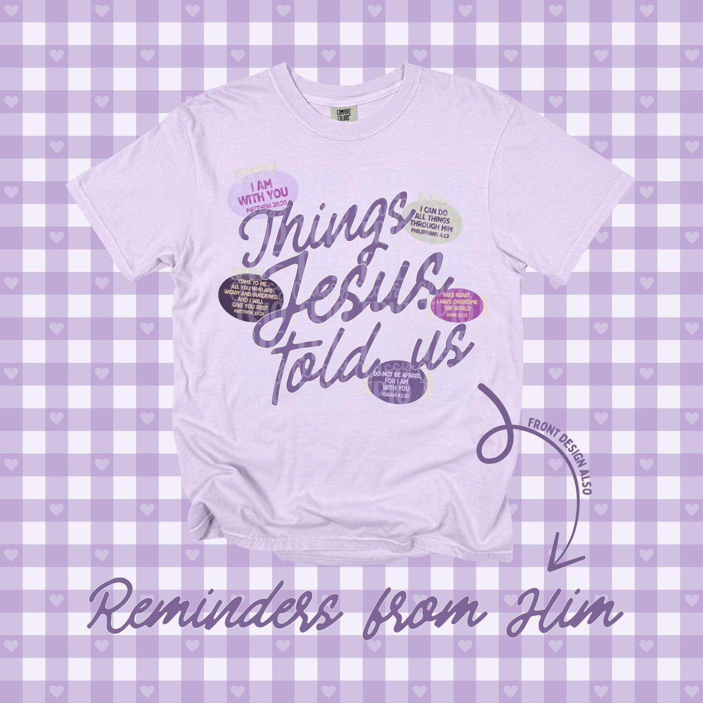 Things Jesus Told Us PNG | Christian Digital Design | Jesus, Bible Verse, Trendy, Church Shirt, Front Back, Trending (Digital Download)
