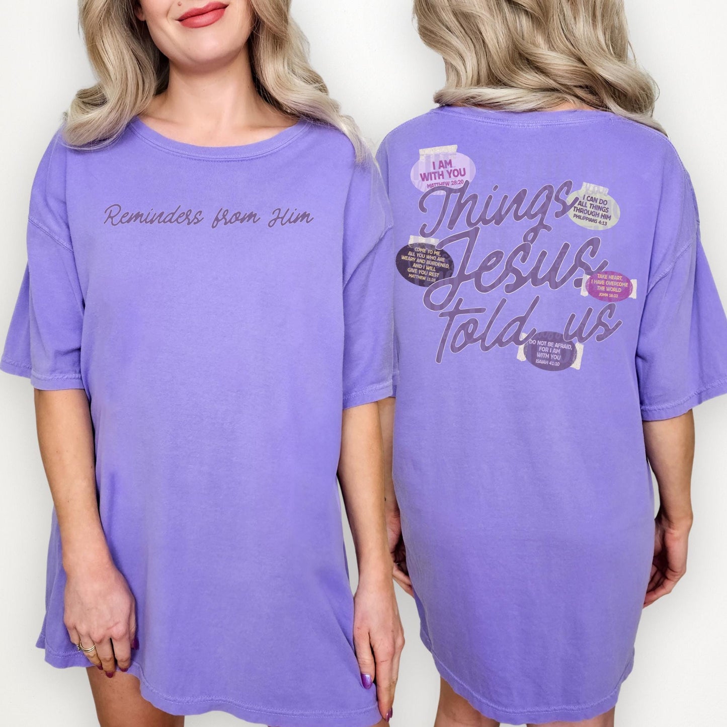 Things Jesus Told Us PNG | Christian Digital Design | Jesus, Bible Verse, Trendy, Church Shirt, Front Back, Trending (Digital Download)