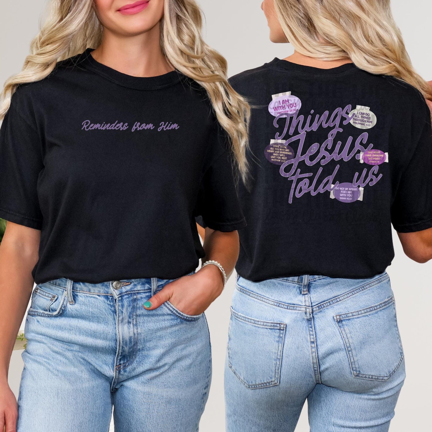 Things Jesus Told Us PNG | Christian Digital Design | Jesus, Bible Verse, Trendy, Church Shirt, Front Back, Trending (Digital Download)