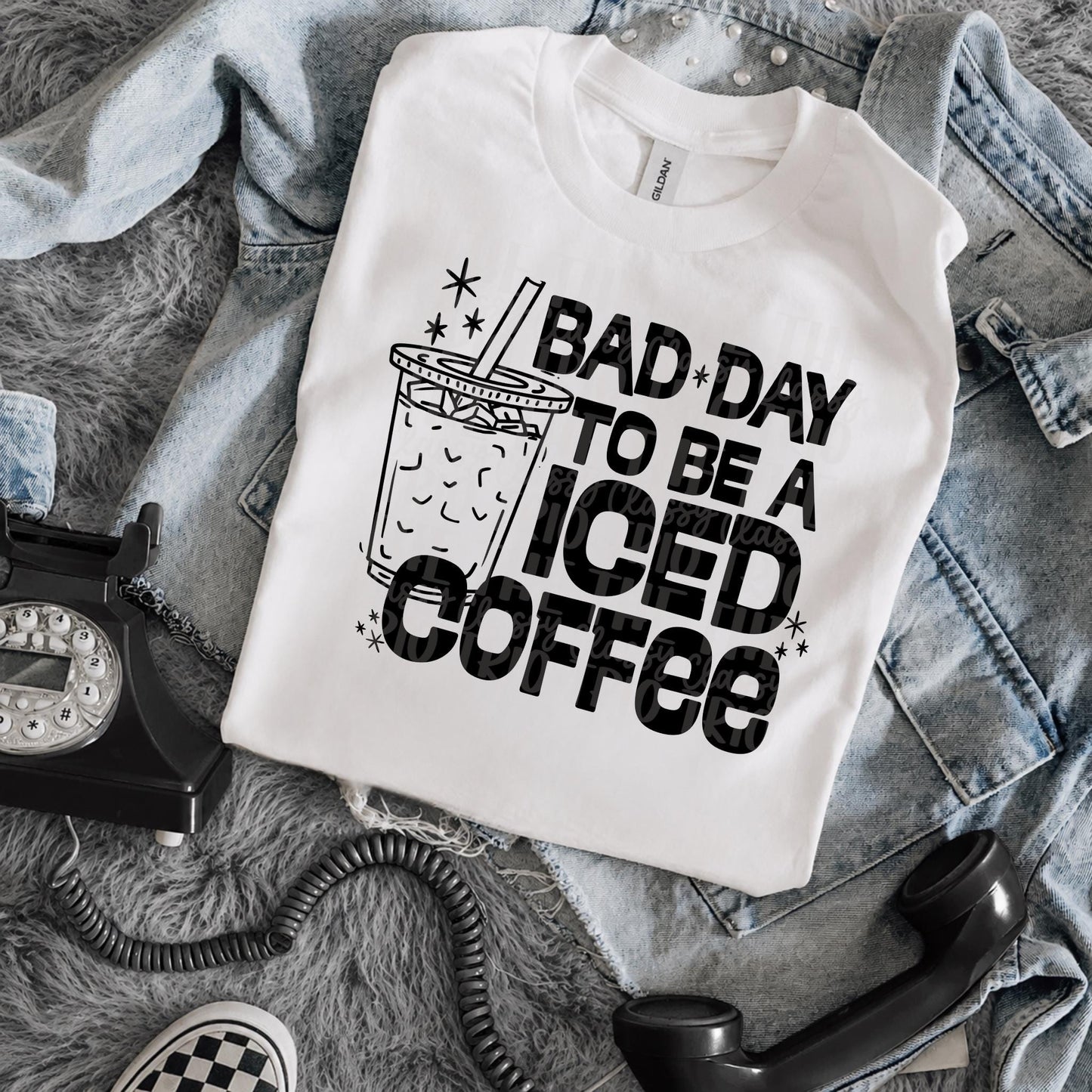 Bad Day To Be Iced Coffee PNG, Funny Quote Shirt Design, Trending Graphic Tee PNG, Trendy Aesthetic Shirt, Digital Download, DTF, Sub