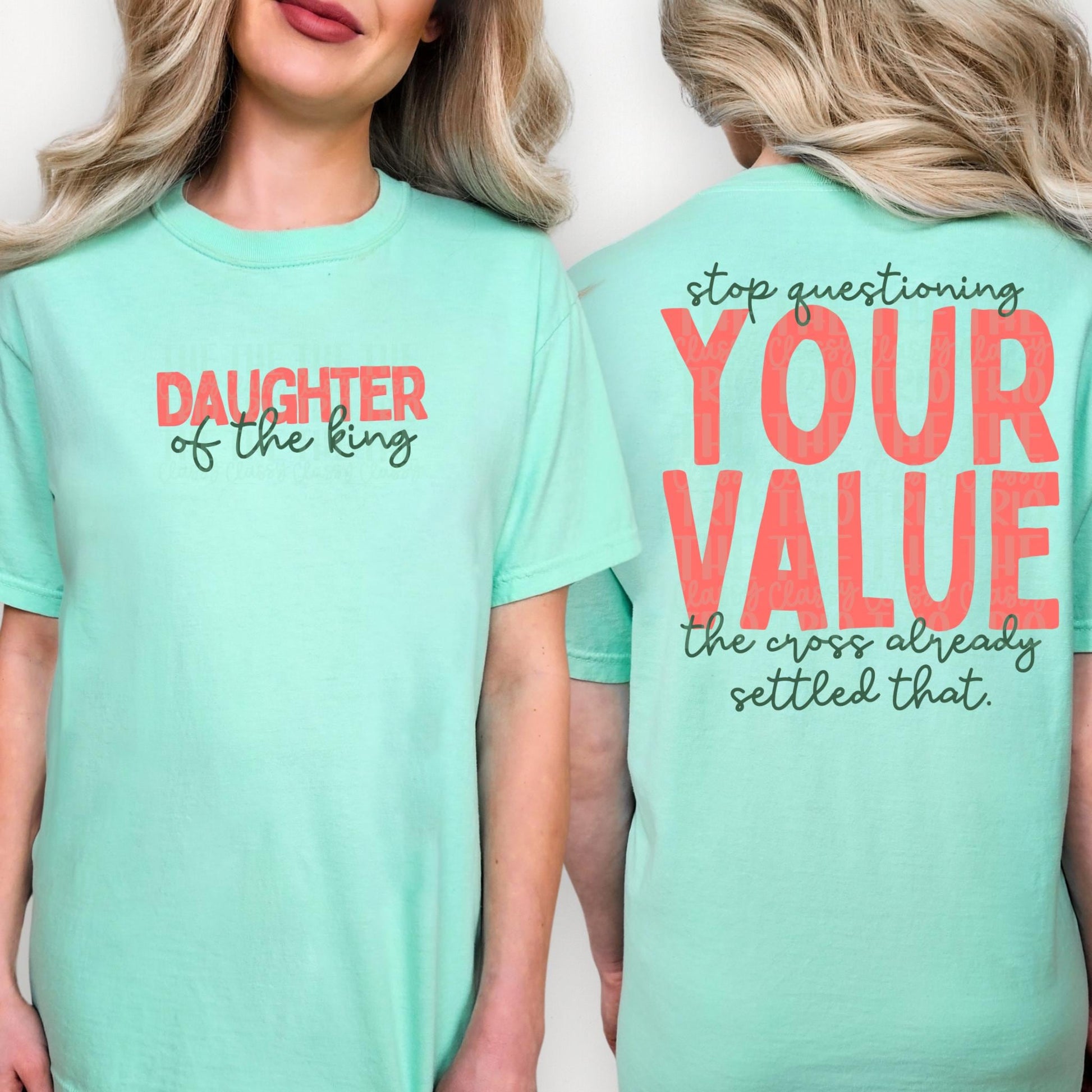 Daughter of the King Your Value PNG | Christian Digital Design | Jesus, Bible Verse, Trendy, Church Shirt, Trending (Digital Download)