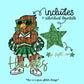 Hawks Mascot PNG | Team Spirit Sublimation Design, Green Cheerleading, School Spirit Wear (Digital File)