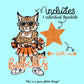 Bobcats Mascot PNG | Team Spirit Sublimation Design, Orange Cheerleading, School Spirit Wear (Digital File)