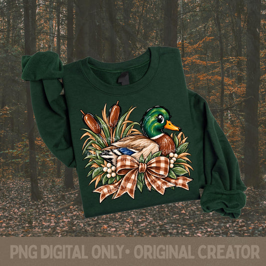 Mallard Duck PNG, Vintage Duck Hunting Design, Southern Hunting Collage, Sublimation, Agriculture, Shirt Design, Country Digital
