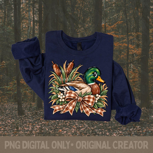 Mallard Duck PNG, Vintage Duck Hunting Design, Southern Hunting Collage, Sublimation, Agriculture, Shirt Design, Country Digital